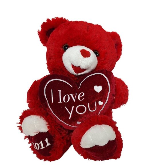 Dan Dee Sweetheart Teddy Valentine Red Bear Plush Stuffed Animal 2011 13"